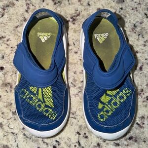 Adidas Kids Blue and Lime 8 Water Shoes